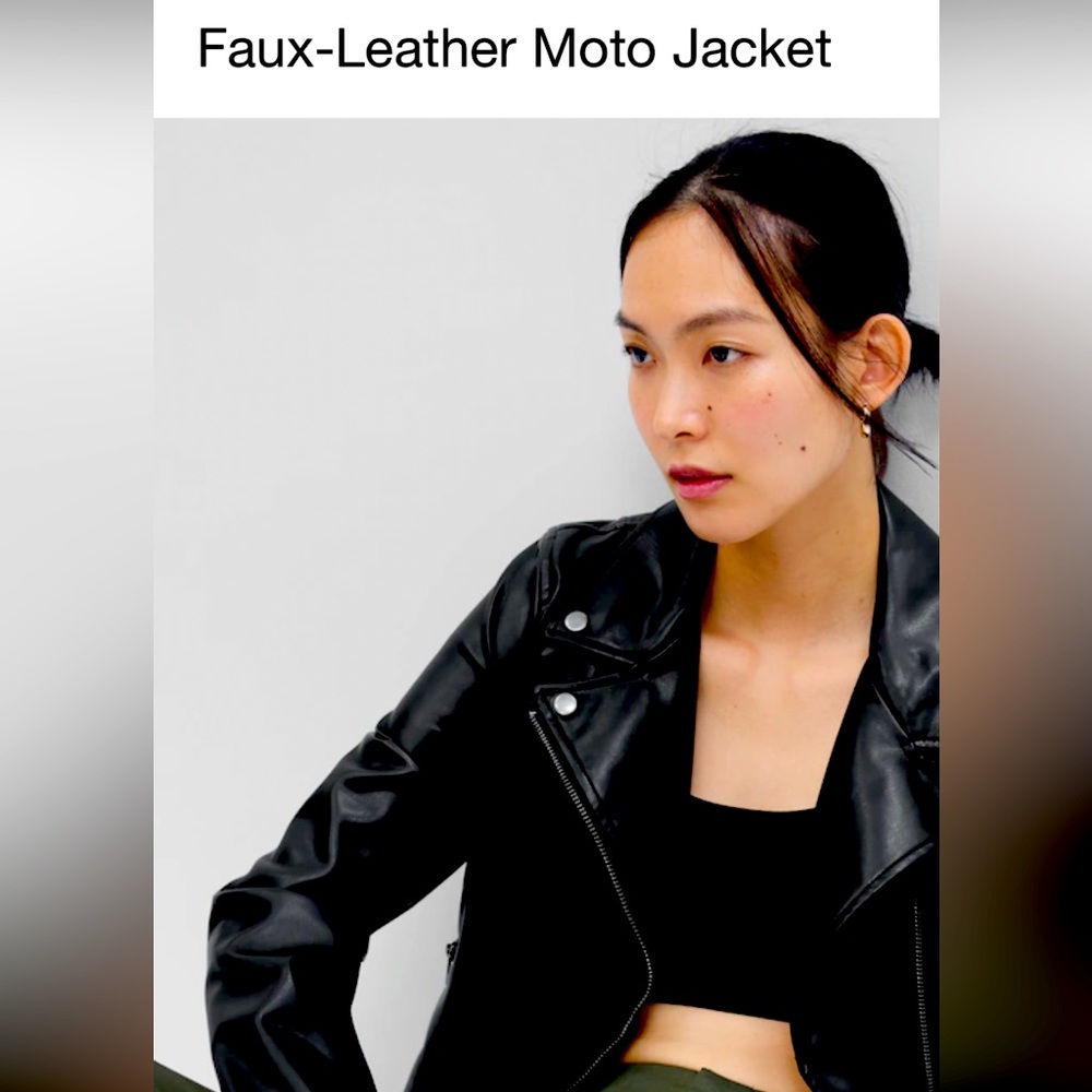 Gap Factory Faux-Leather Moto Jacket
